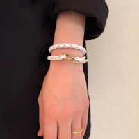 【ATELIER BRUGGE】 Mesh Leather bracelet