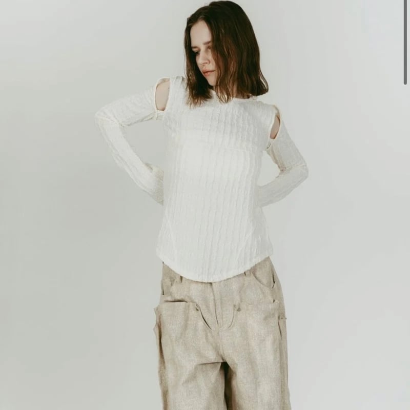Knuth Marf】 hooded jacquard top | Selectshop s