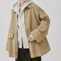 【shooby select】　デニムツイル Wジップ オーバーブルゾン
