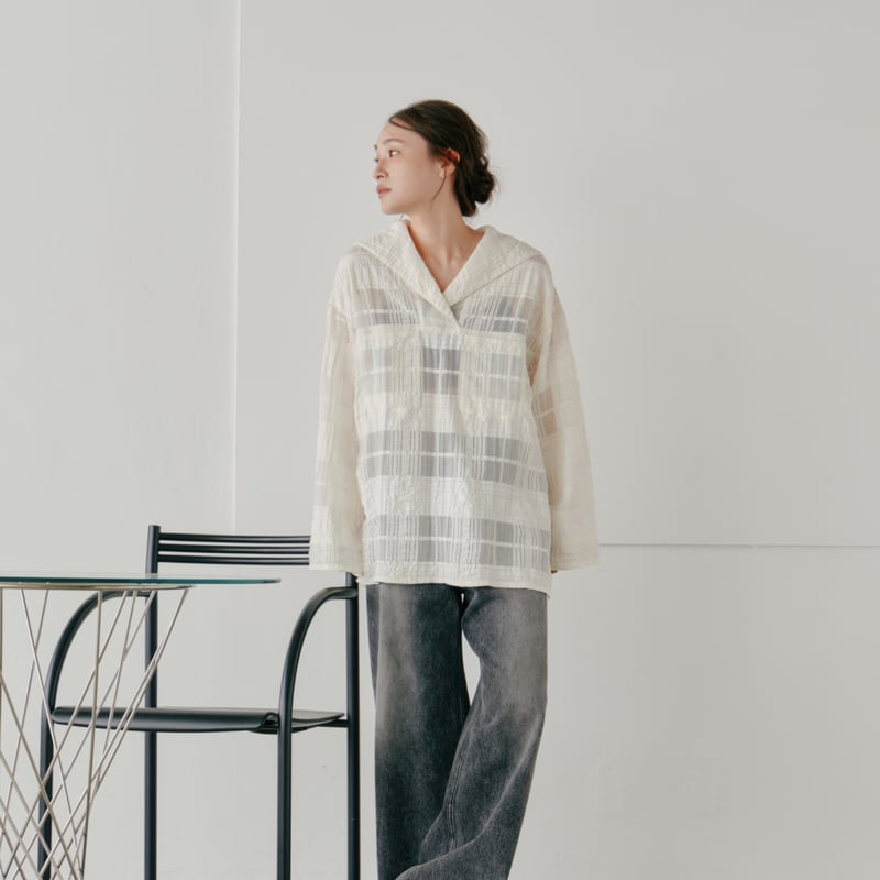 Hella】sheer check blouse | Selectshop shooby d