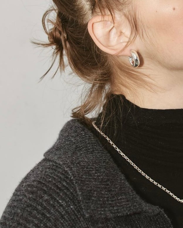 U.S vintage シルバー925 middle hoop ピアス U.S vintage シルバー925 middle hoop ピアス U.S vintage