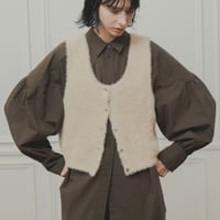 【WHYTO.】 mix fur vest