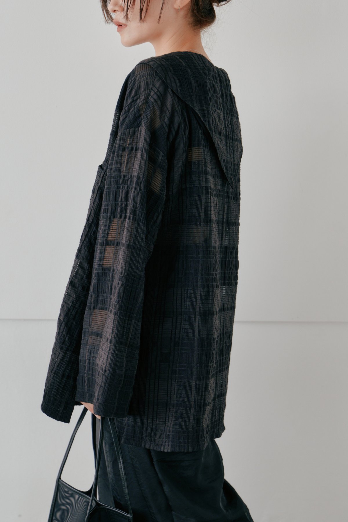 トップス Hella sheer check blouse Hella】sheer check blouse | Selectshop shooby d