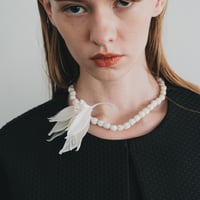 【WHYTO.】2way sheer leaf necklace/brooch
