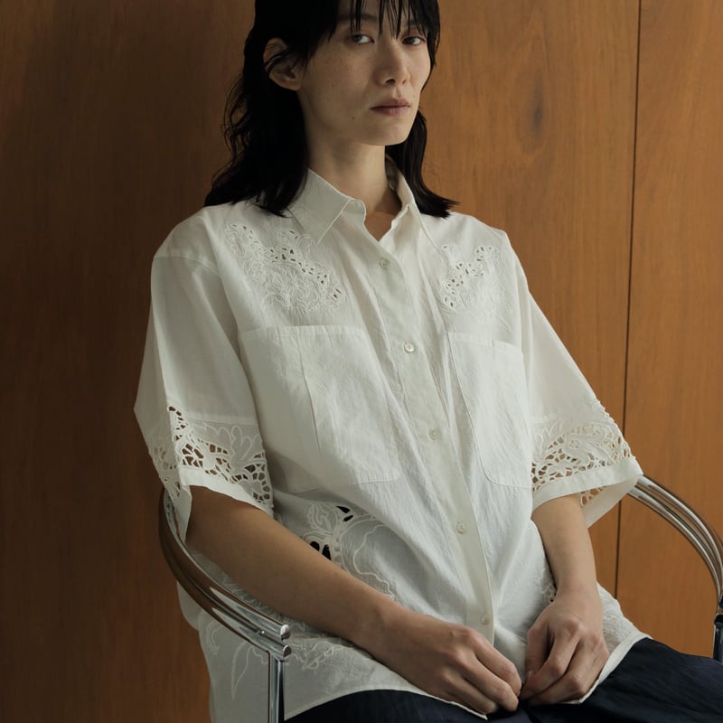 anuke Cutwork Lace Shirts 刺繍 シャツ ホワイト anuke Cutwork Lace Shirts 刺繍 シャツ ホワイト トップス
