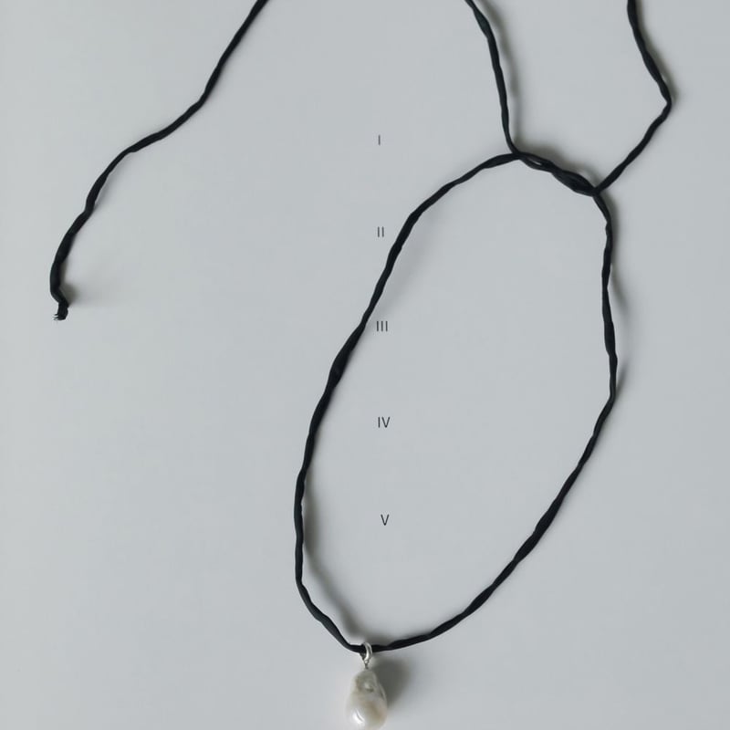 anuke】Silkcord x Pearl Necklace | Selectshop s