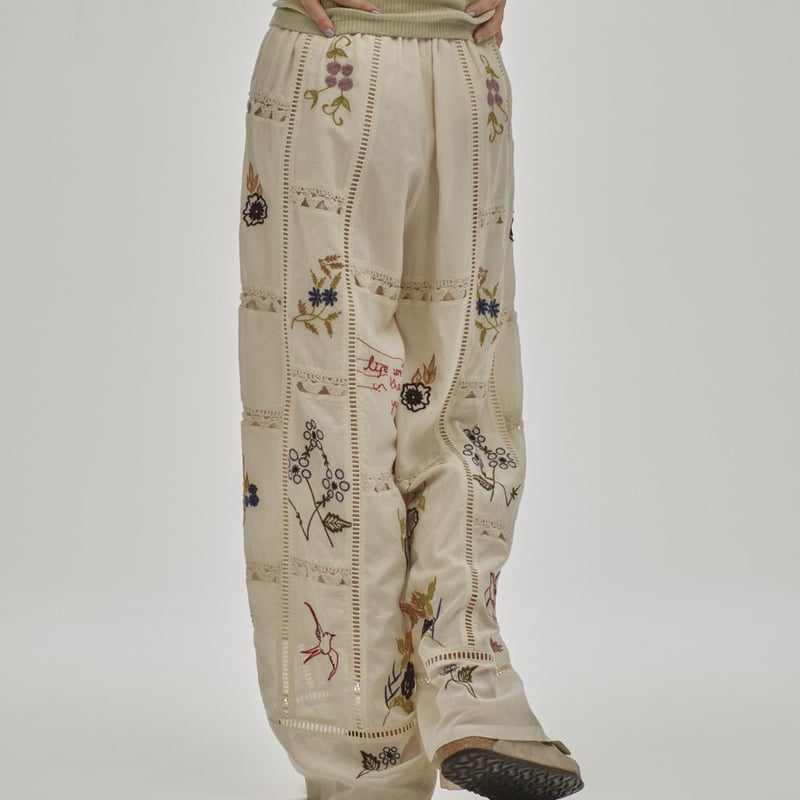 TODAYFUL】Embroidery Patchwork Trousers | Selec