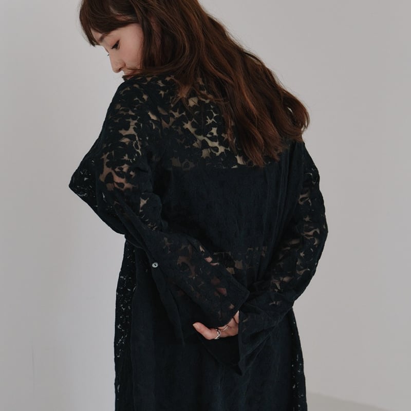 Hella】tulle embroidery shirt | Selectshop shoo
