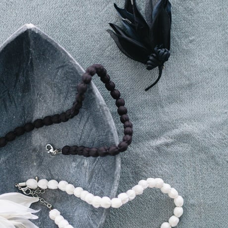 【WHYTO.】2way sheer leaf necklace/brooch