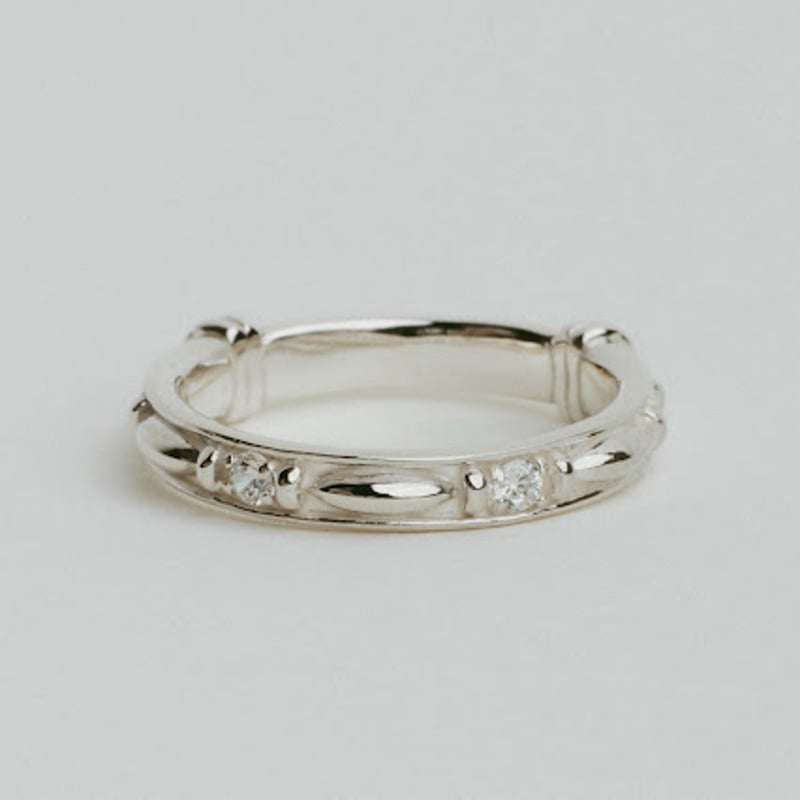 BRKUMO】 HO ring /zirconia (silver/gold) | Sel