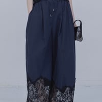 【EimeeLaw】　ウェーブレース タックワイドパンツ