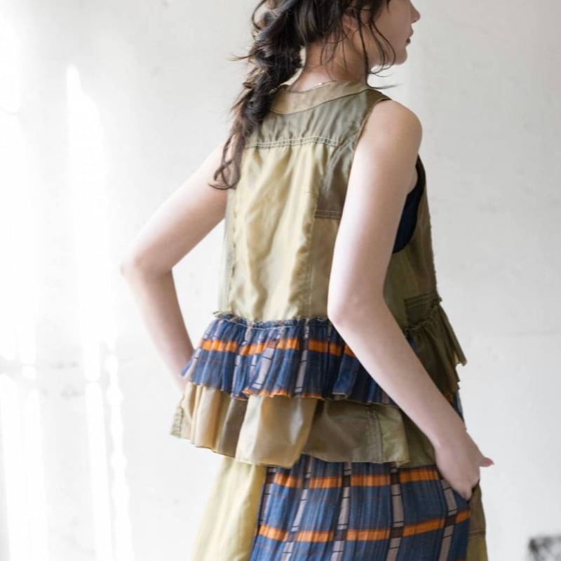 Rehersall】 パラシュートBRNフリルベスト | Selectshop shooby
