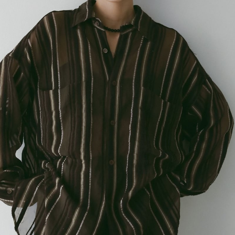 anuke】 Sheer Stripe Shirts | Selectshop shooby