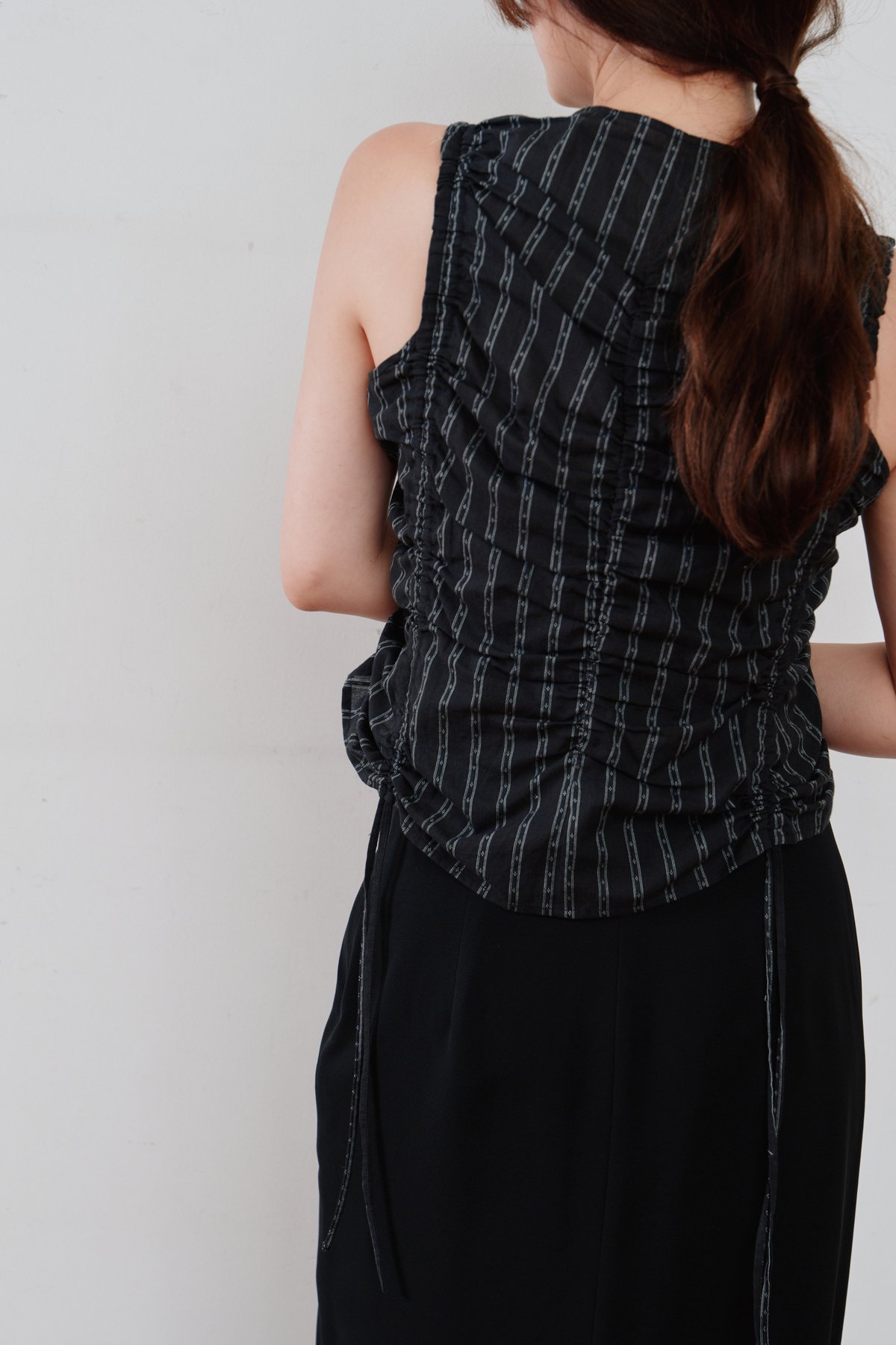トップス hella gather stripe top Hella】gather stripe top | Selectshop shooby dooby