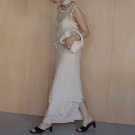 【anuke】Embroidery Sleeveless Onepiece