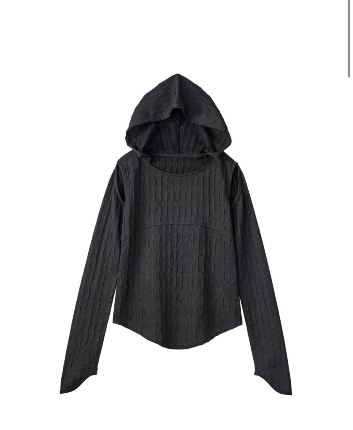 トップス hooded jacquard top/black Kunth Marf Knuth Marf】 hooded jacquard top | Selectshop s