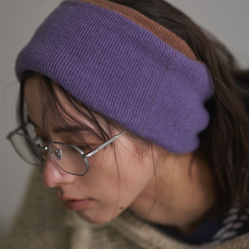 Lily パープル ケーブル編み ヘアバンド oll】 jiji knit band | Selectshop shooby dooby