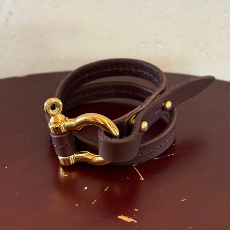 【ATELIER BRUGGE】　Horse shoe narrow leather bracelet