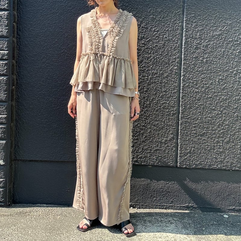 Eimee Law】チュールフリルジレ×パンツセットアップ | Selectshop sho