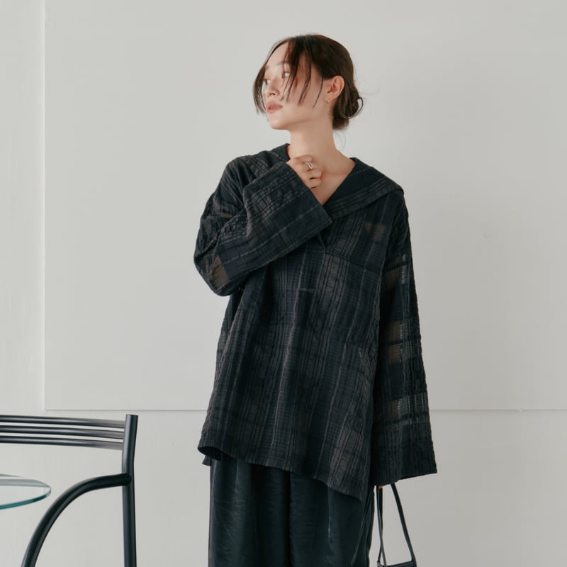 Hella】sheer check blouse | Selectshop shooby d