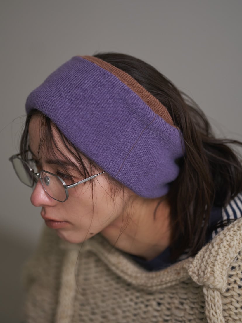 Lily パープル ケーブル編み ヘアバンド oll】 jiji knit band | Selectshop shooby dooby