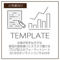 ブログ記入フォーマットシート 30分のオンラインコンサルティング付き