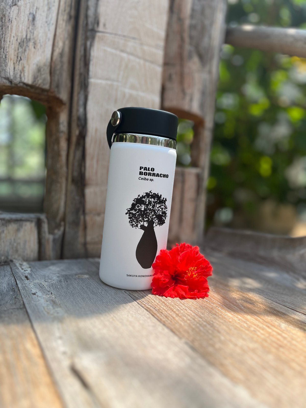 咲くやこの花館×HydroFlask パロボラッチョボトル 16オンス （ホワイト