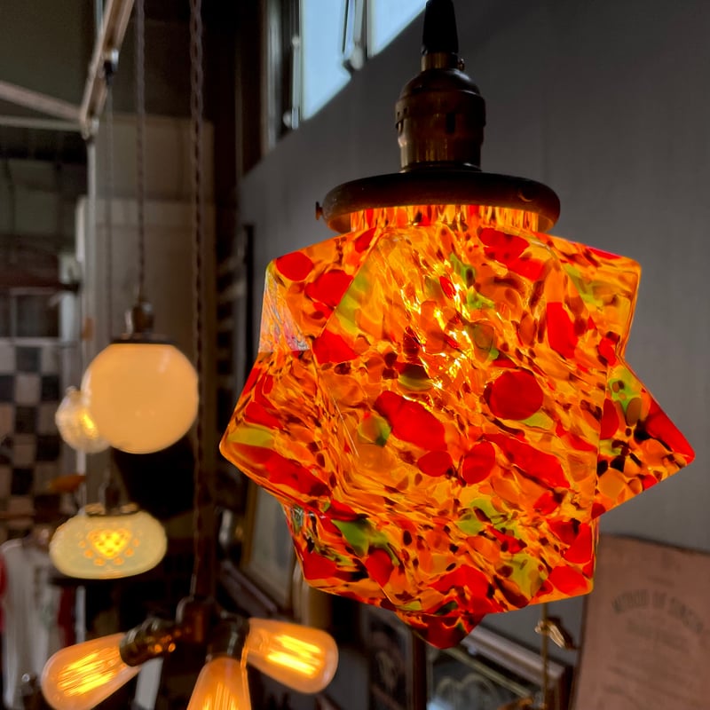 【リプロ品】 エンドオブデイ ランプ シェード　ライト　照明　ガラス　ビンテージ リプロ品】 エンドオブデイ ランプ シェード ライト 照明 ガラス