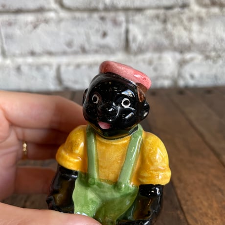 1960’s 少年 陶器置物