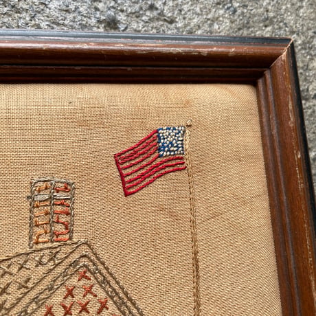 1970’s リンカーンの家 刺繍アート
