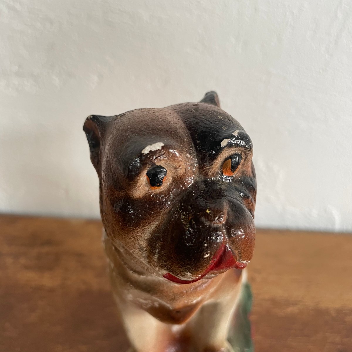 ビンテージ Chalkware Bulldog チョークウェア ブルドッグ 置物 Chalkware Bull Dog｜チョーク素材のブルドッグ