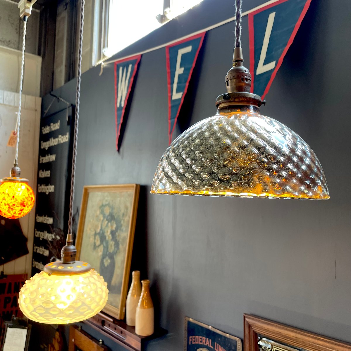 1920's マーキュリー ガラスシェード ※シェードのみ | 7miles from the