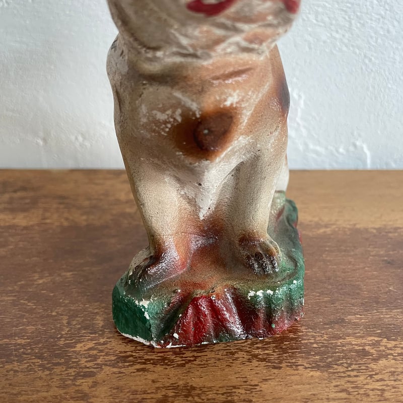 ビンテージ Chalkware Bulldog チョークウェア ブルドッグ 置物 Chalkware Bull Dog A｜チョーク素材のブルドッグ A
