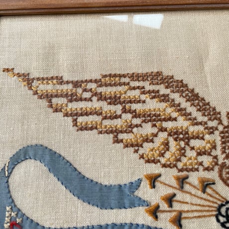 1960’s イーグル 刺繍アートフレーム