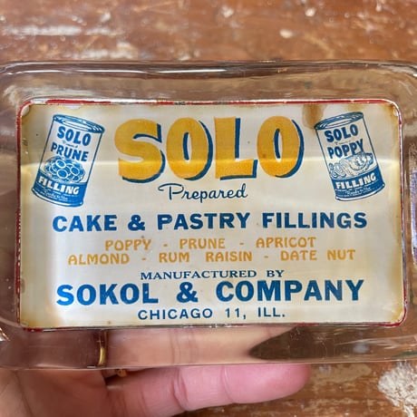 1940’s “SOLO” ガラスペーパーウェイト
