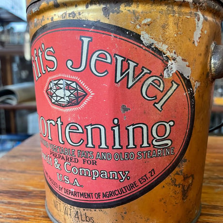 1940’s Swift’s Jewel ショートニング缶 バケツ