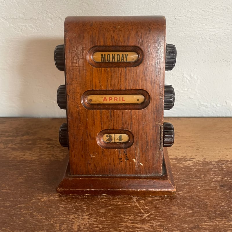 1930's アンティーク カレンダー ビンテージ 木製