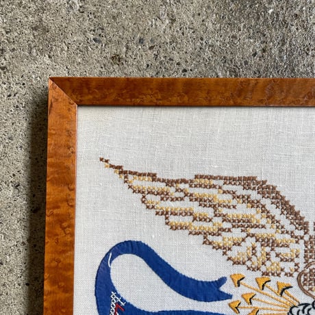 1960’s イーグル 刺繍アートフレーム