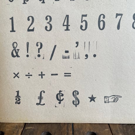 1950’s アルファベット スタンプセット