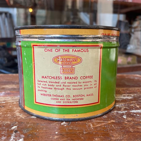 1950’s “MATCHLESS COFFEE” コーヒー缶  蓋付き