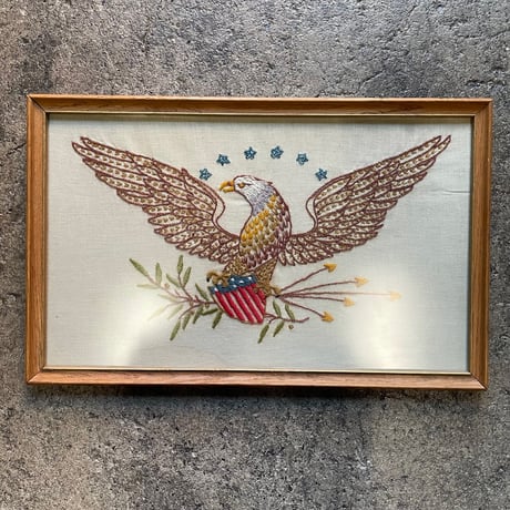 1960’s イーグル 刺繍アートフレーム
