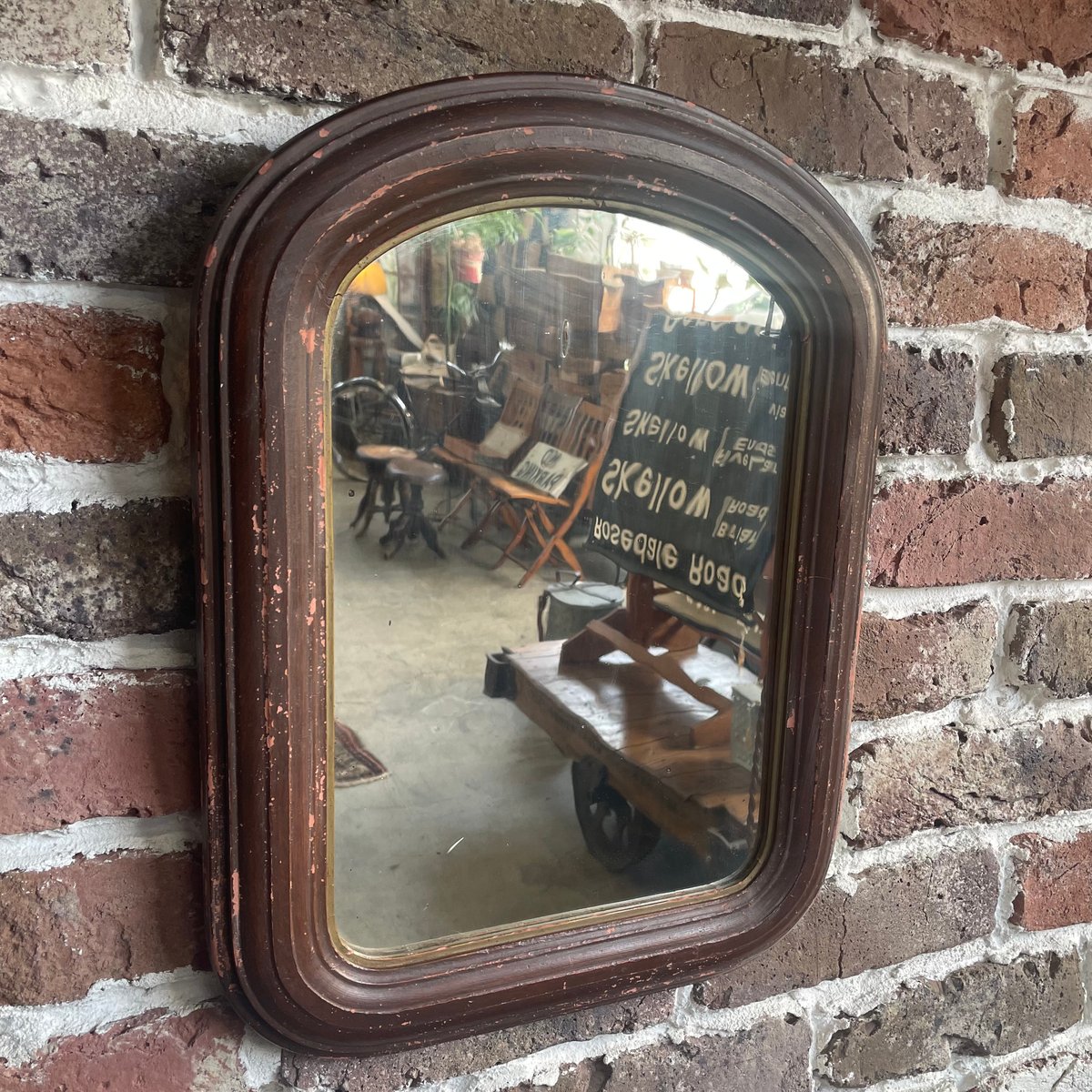 1910-20's 木製アーチフレーム ウォールミラー | 7miles from