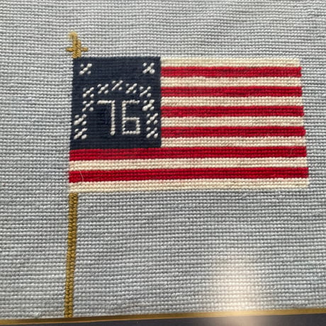 1970’s ベニントンフラッグ 刺繍アートフレーム