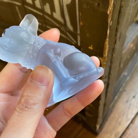 1960’s ウエストモアランド ブルドッグ 磨りガラス ブルー