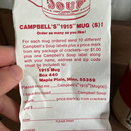 1970’s Campbell’s Soup マグカップ