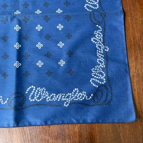 1970’s~ Wrangler バンダナ Blue/青