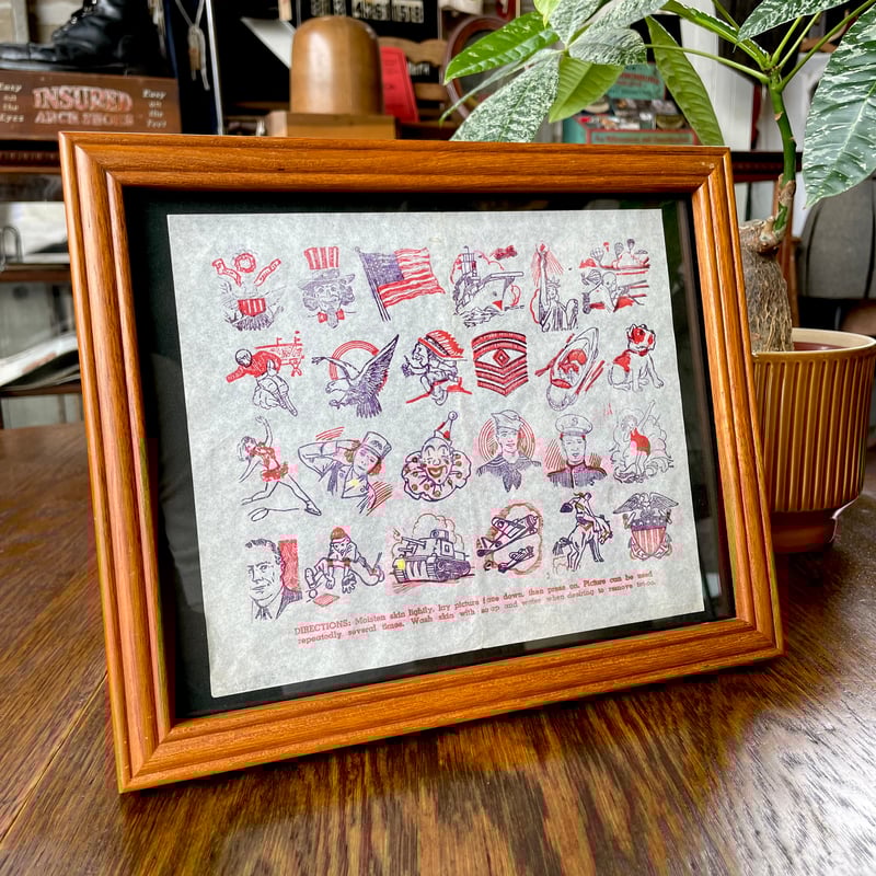 1950's タトゥー転写シート 額装 | 7miles from the Dreamland