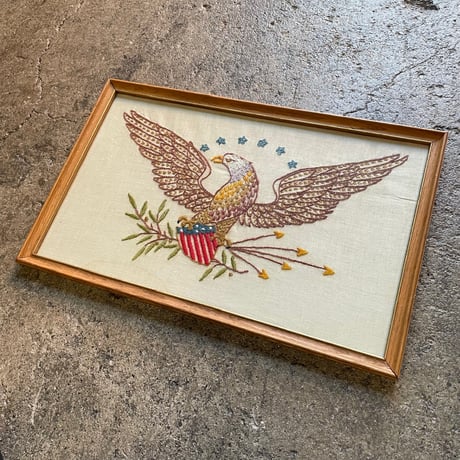 1960’s イーグル 刺繍アートフレーム