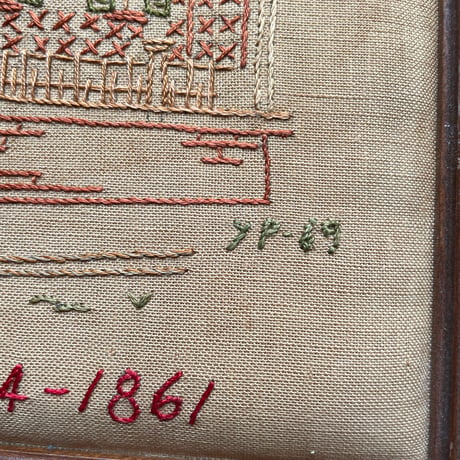 1970’s リンカーンの家 刺繍アート