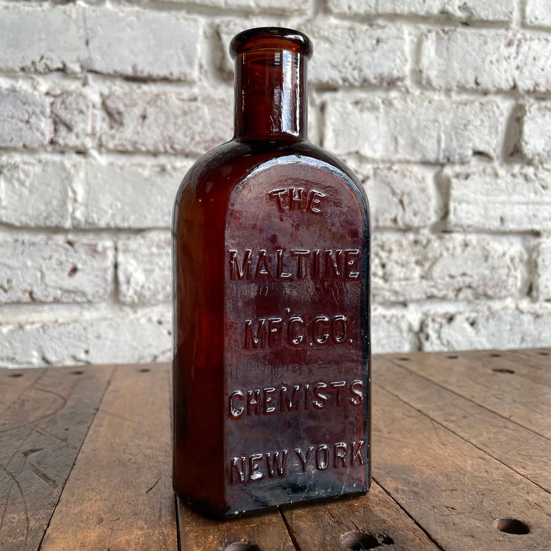 1920's 薬瓶 ブラウンボトル “NEW YORK” | 7miles from the